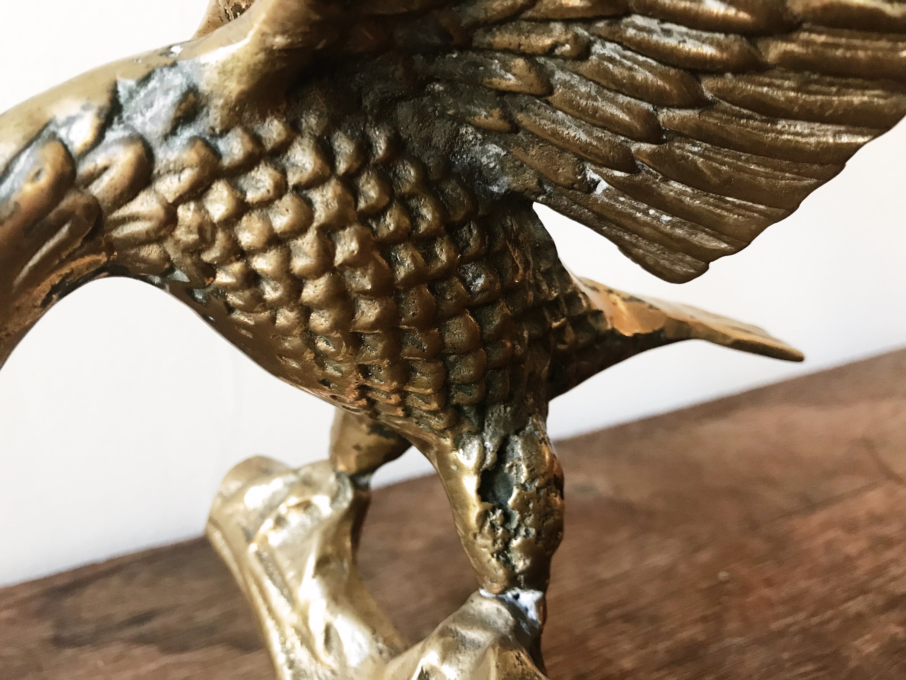 Large Brass Eagle . Vintage Brass Eagle . Flying Brass Eagle Etsy