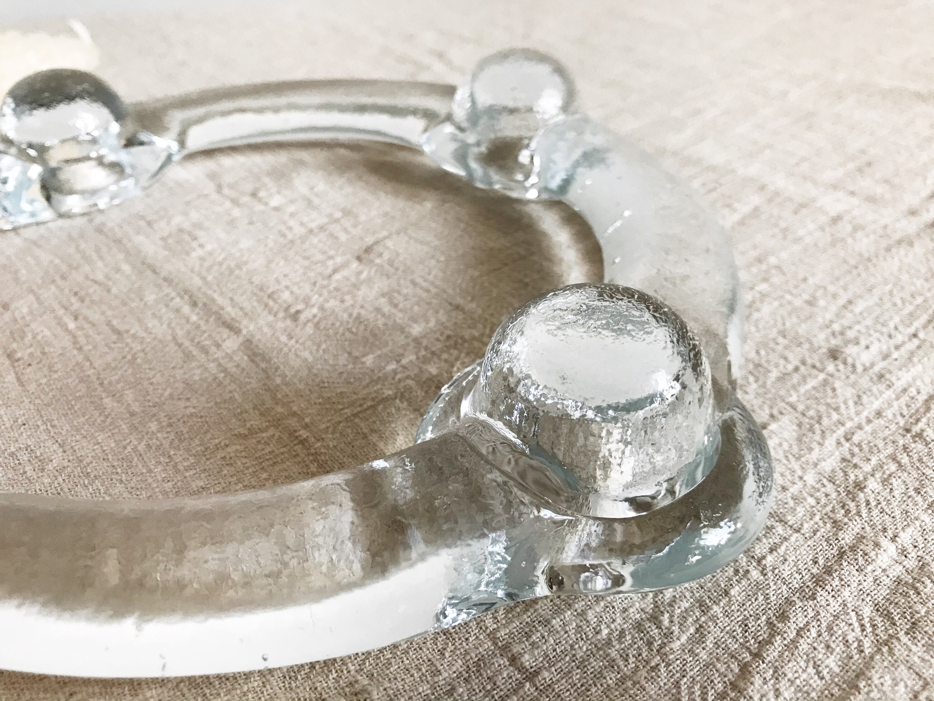 Glass Candle Ring . Swedish Candle Holder . Handblown Candle Etsy