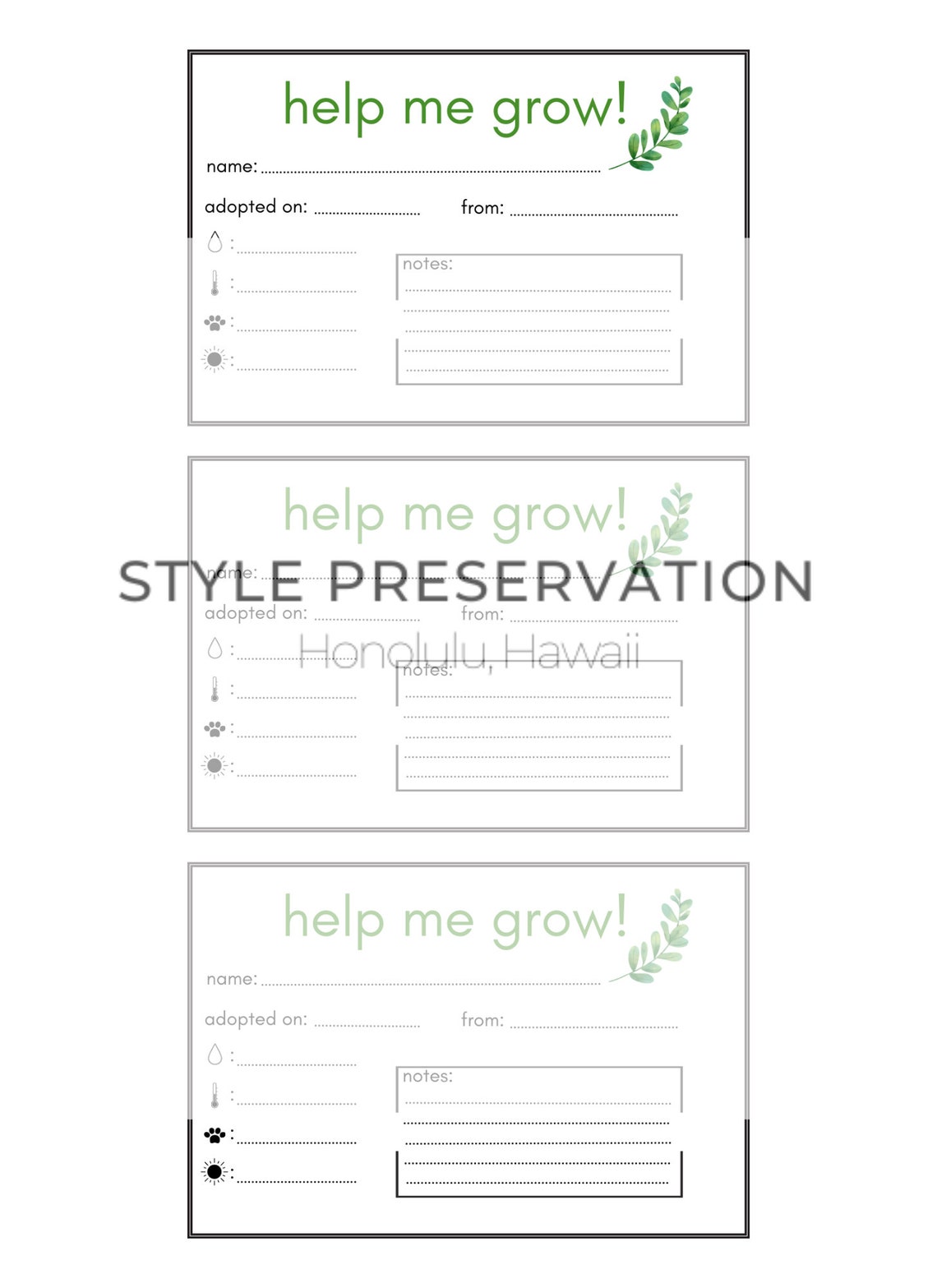 Printable Plant Labels, Printable Plant Tags With Plant Care Information for Plant Lovers, Great ...