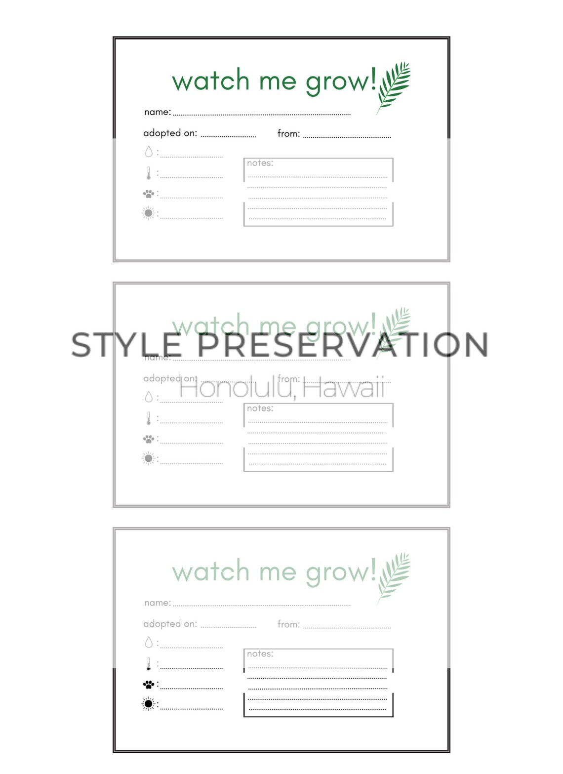 Printable Plant Labels, Printable Plant Tags With Plant Care Information for Plant Lovers, Great ...
