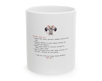 Gym Rat Mug: Funny Workout Gift, Graphic Design