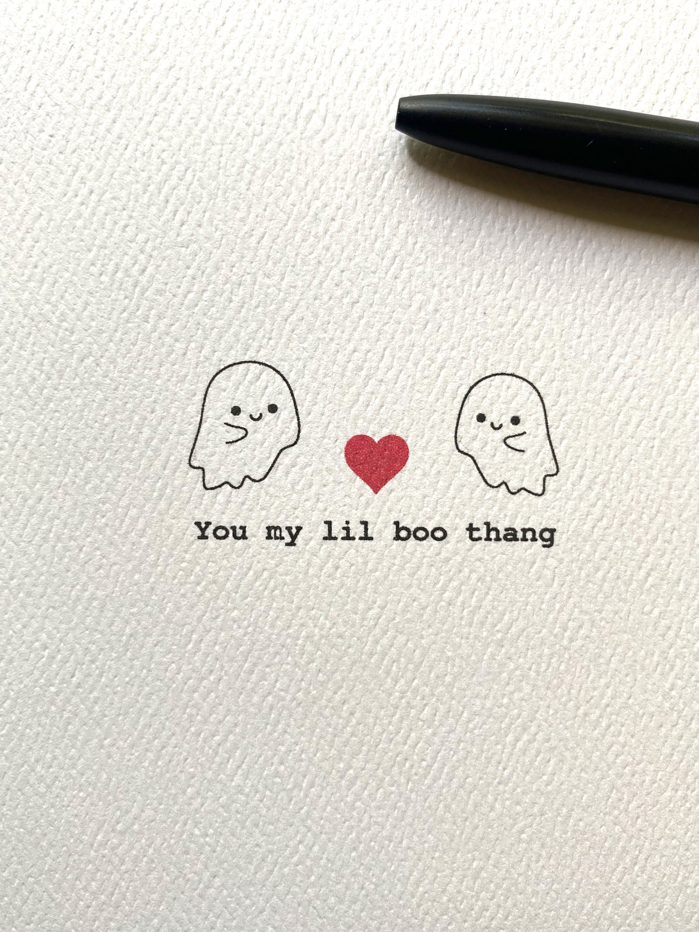 UMM .com Hallowe'en Party ポストカード You My Lil Boo Thang Card, Halloween Card, Cute Card, Ghost
