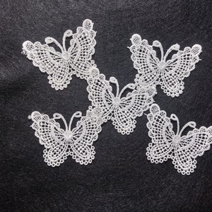 Crocheted Butterflies-Coffee Dyed,White and Black
