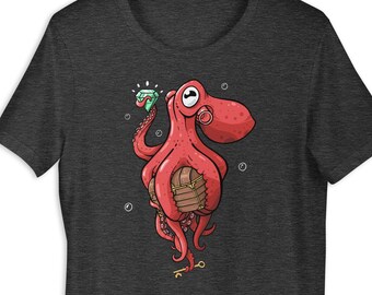 The Treasure Hunter - Octopus Shirt by OctoNation (Unisex)