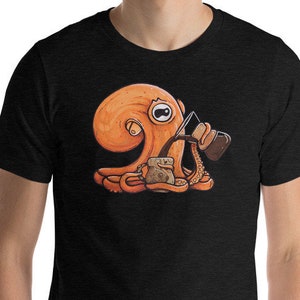 Pour Over Penny  Short-Sleeve Unisex Sand Octopus T-Shirt