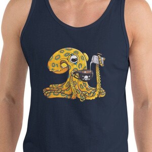 Latte Luna Unisex Blue-Ringed Octopus Tank Top
