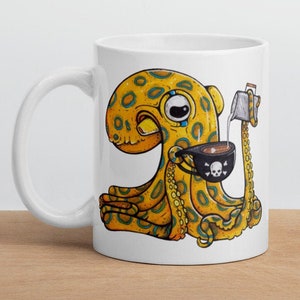 Latte Luna Ceramic Blue-Ringed Octopus Mug