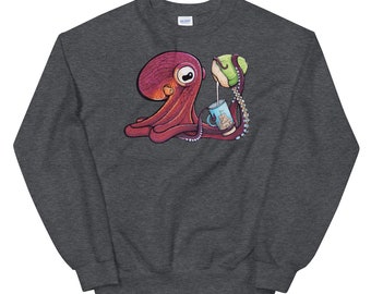 Flat White Finn, The Coconut Octopus Sweatshirt