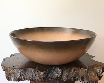 Heath Ceramic Serving Bowl 14.5” Rare XL Serving Bowl “Brownstone” Edith Heath Salad Bowl Centerpiece Bowl By CaliforniaDreamin4Me