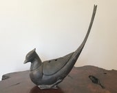 Antique Pheasant Incense Burner Censor Japan Cast Iron