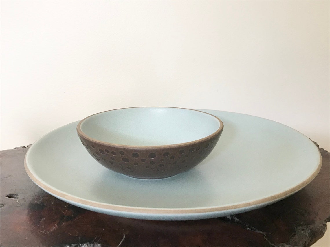 Heath Ceramics Turquoise Cereal Plate & Bowl Etsy