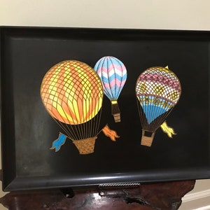 MCM Couroc Hot Air Balloon Tray Monterey California Rare 1970 By CaliforniaDreamin4Me