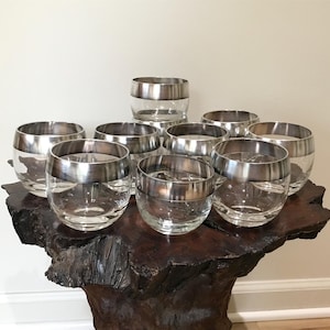 MCM Dorothy Thorpe Silver Roly Polly Cocktail Glasses Set/10 By CaliforniaDreamin4Me