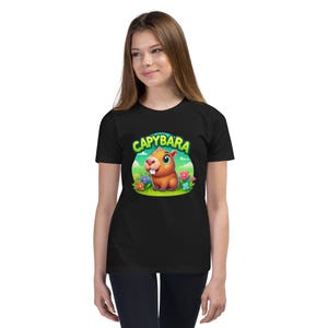 Capybara Kids T-shirt, Children&#39;s Animal Tee, Cute Capybara Shirt, Toddler Capybara Top, Fun Animal Print, Gift for Kids