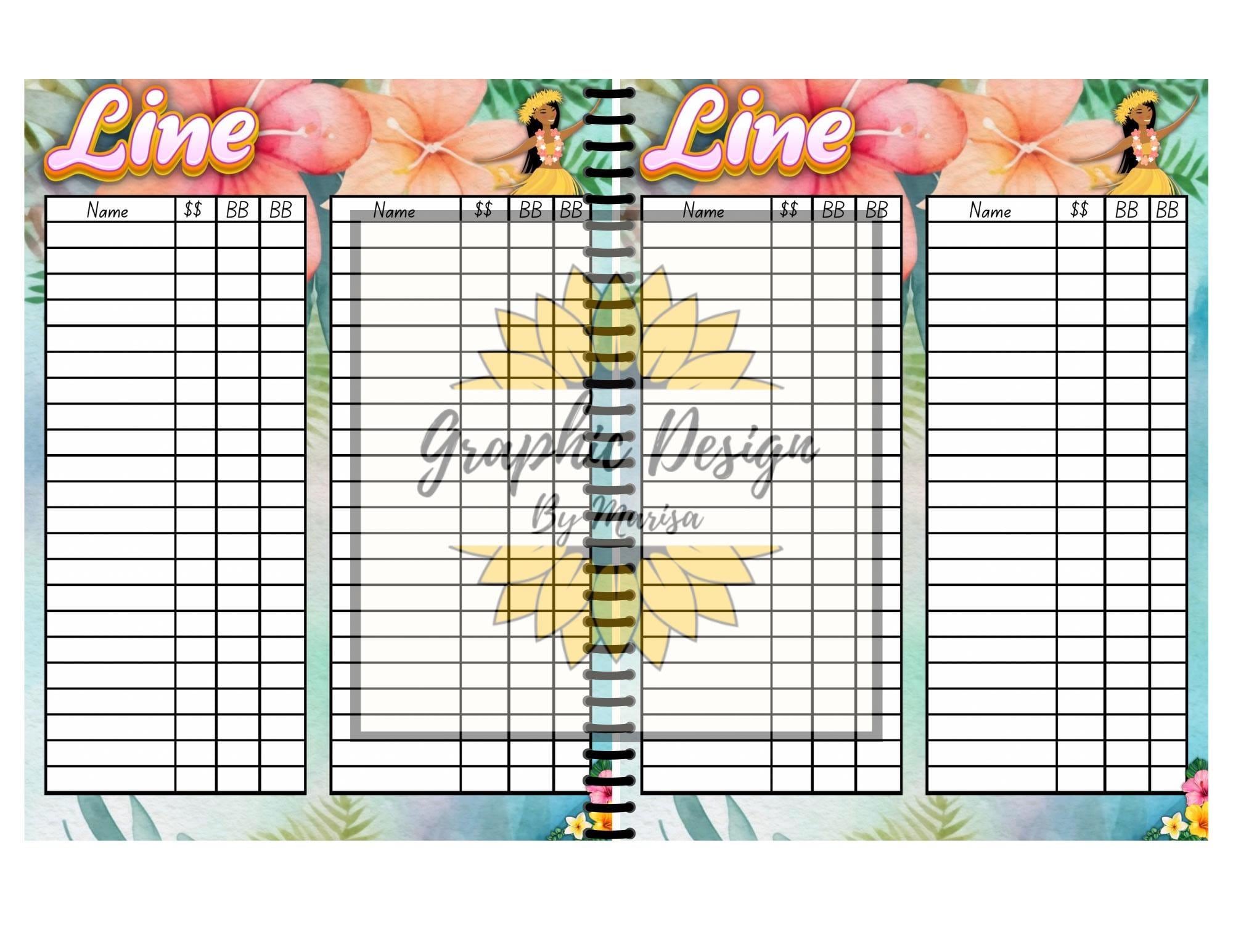 Hawaiian Bingo Line Binded Notebook. Line Pad Notebook. Includes 40 ...