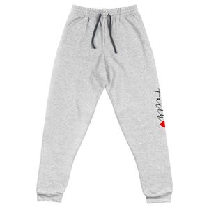 Faith joggers, Christian Gift, Faith Gift, Christian joggers , Love and Grace joggers, Faith Cross, Jesus. Grey