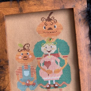 Halloween Cross Stitch Pattern PDF Chart Pattern Precious Little Pumpkins Thanksgiving