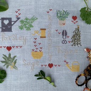 Penny's Herb Garden PDF Cross Stitch Chart Pattern