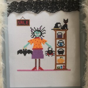 Witch Bag? PDF Cross Stitch Pattern/ chart Only. Witch, Halloween, spooky.