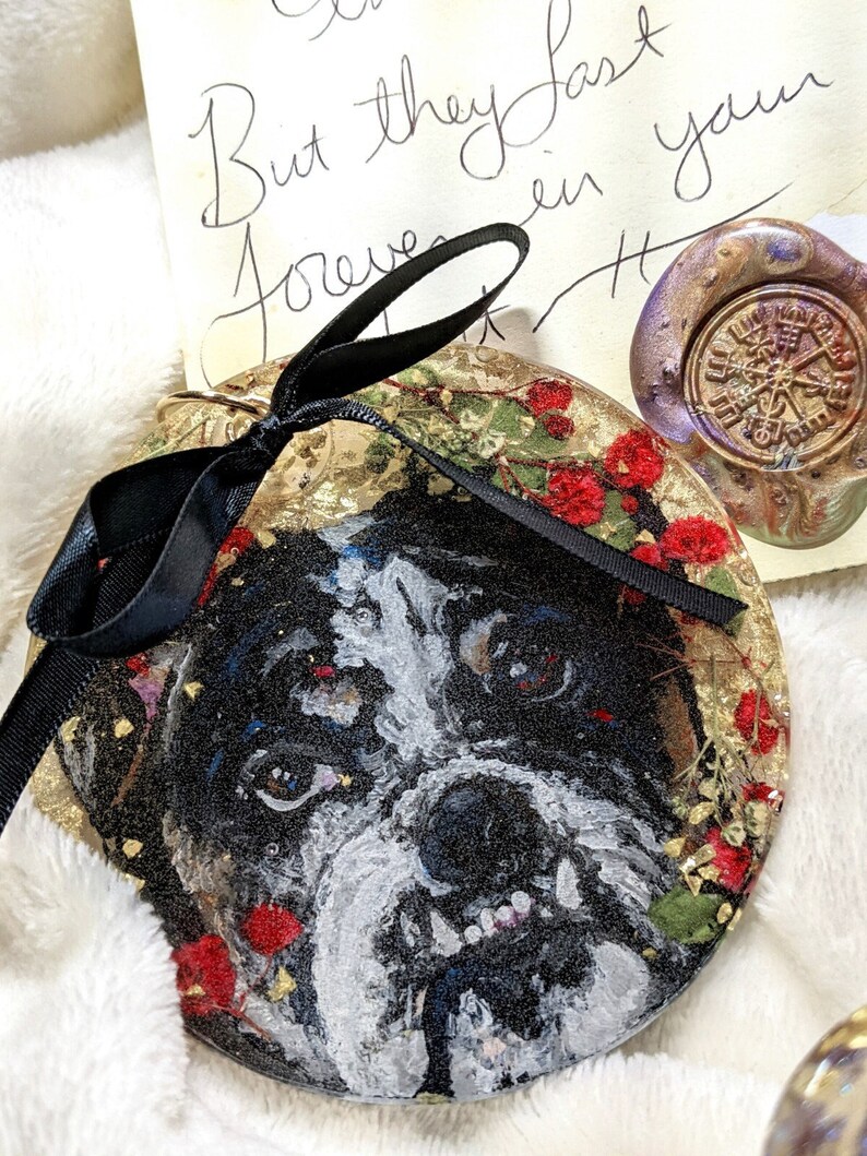 Memorial Pet Portraits With Ashes Hair or Other Keepsakes Etsy