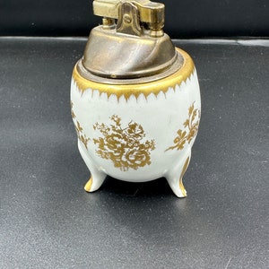 Vintage hand painted BB limoges porcelain lighter