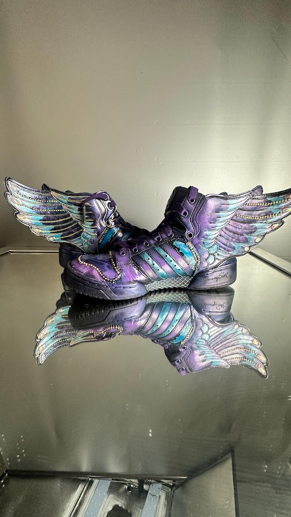 Custom Painted Adidas Wing Sneakers | Rare Size 7 Unisex | One-of-a-kind  Hip-hop & Collector Streetwear - Etsy