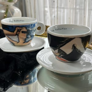 1994 Illy Collection Andrea Manetti Art Cups: Signed Porcelain