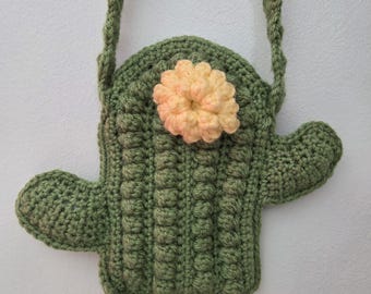Crochet Cactus Crossbody Bag