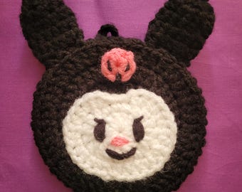 Handmade Kuromi Crochet Wallet – Kawaii Sanrio Coin Purse