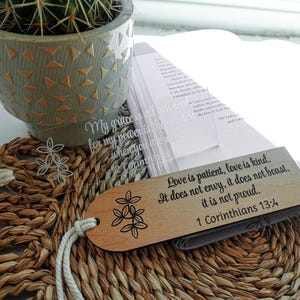 Christian Bookmark, Custom Engraved Bookmark, Personalized Bible Verse Bookmark, Religious Gift For Women, Religious Bookmark For Women