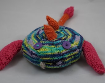 Handmade Knitted Monster Stuffed Animal - Soft Toy