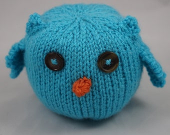 Handmade Knitted Owl Stuffed Animal: Soft Plush Toy
