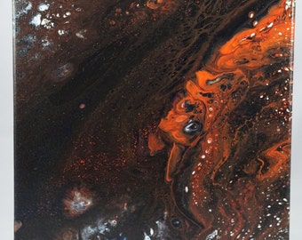 Acrylic Pour Painting 11 X 14 Abstract Canvas Art Wall Decor