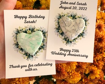 Wedding favor heart magnet, thank you favor magnet  for wedding or baby shower, anniversary party favor magnet, birthday party guest gift