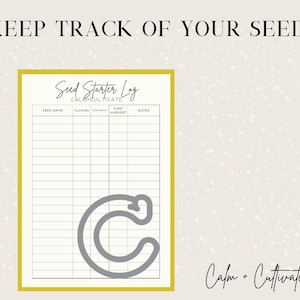 Digital Seed Starting Log | Printable Garden Planner | Seed Tracker & Planting Schedule PDF