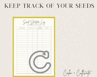 Digital Seed Starting Log | Printable Garden Planner | Seed Tracker & Planting Schedule PDF