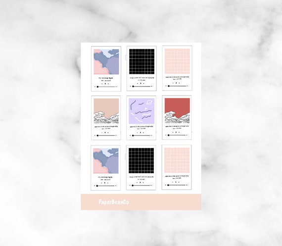 Aesthetic Stickers Album icon stickers for bullet journals | Etsy