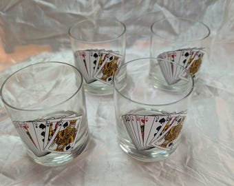 Set of 4 Highball Lowball Rocks Whiskey Heavy Bottom Tumblers