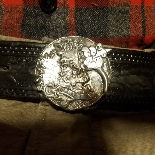 Handmade Sterling silver ice cream kid belt buckle