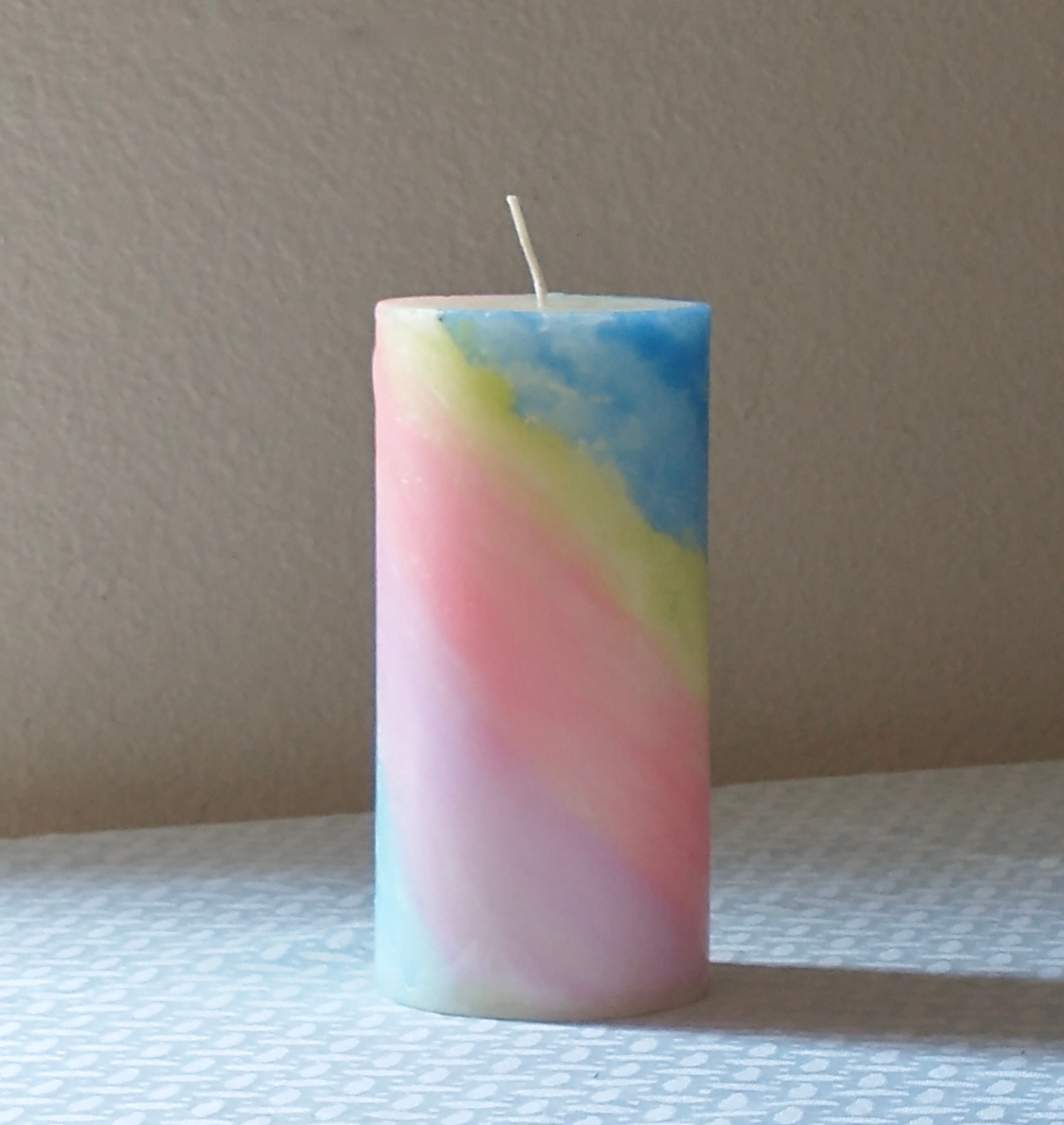 Northern Lights Aurora Pillar Candle Etsy