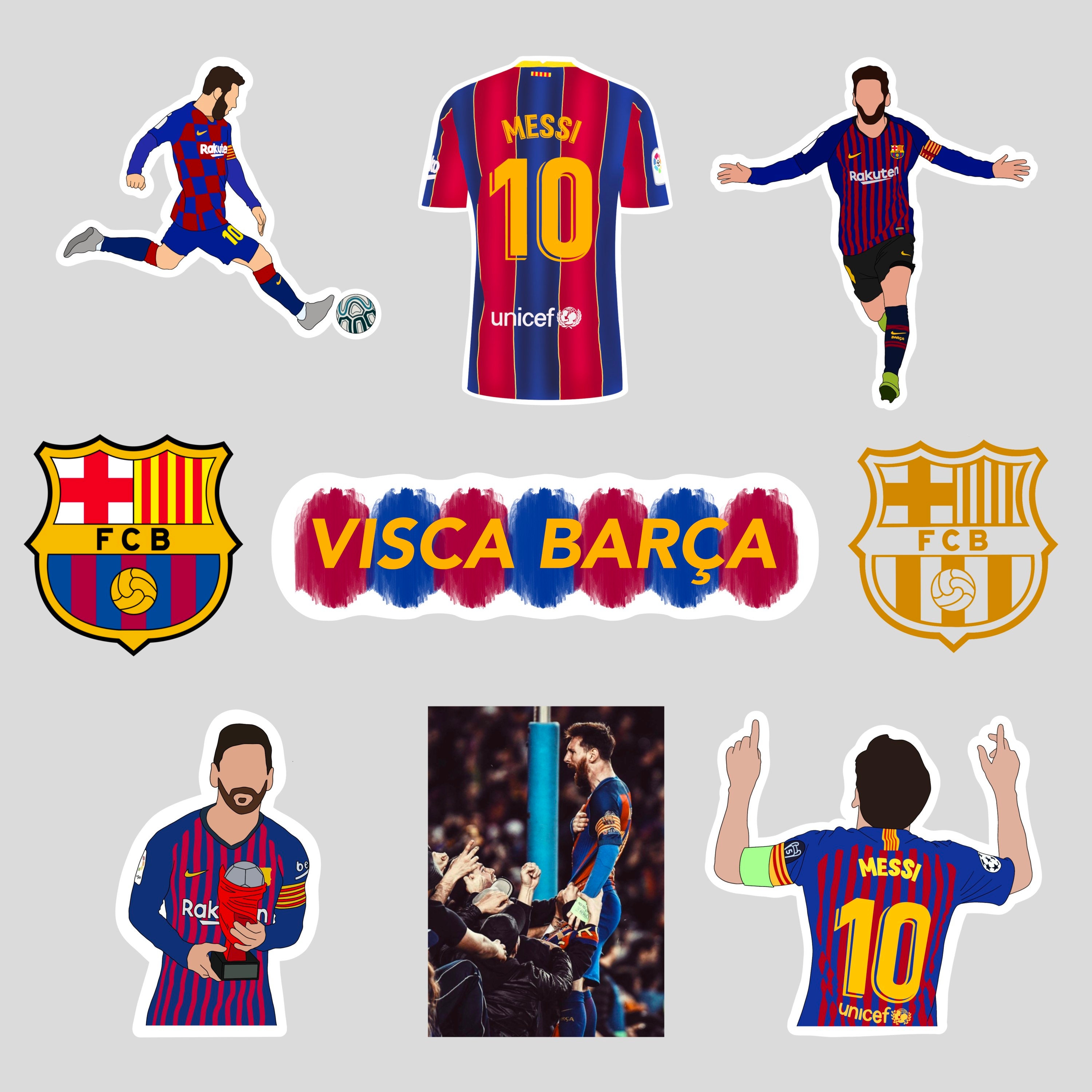 Messi Barcelona Wrapping Paper BARCELONA FC Personalised Gift Wrap 