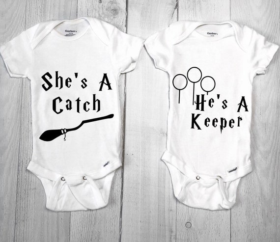 funny twin boy onesies