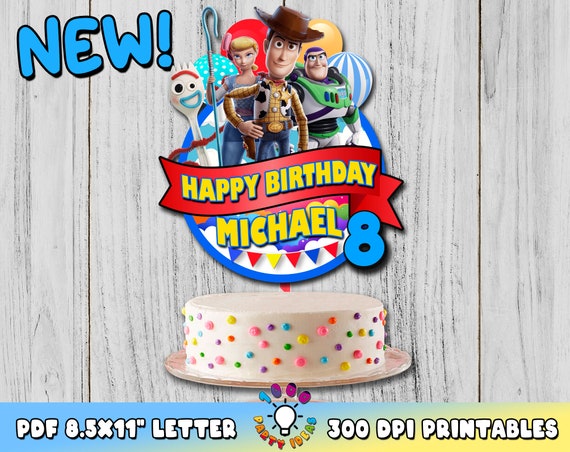 Toy Story Cake Topper Toy Story Movie Edible Cake Topper Etsy