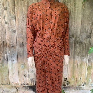 80s-90s Southwestern Print Dress by Rabbit Jr