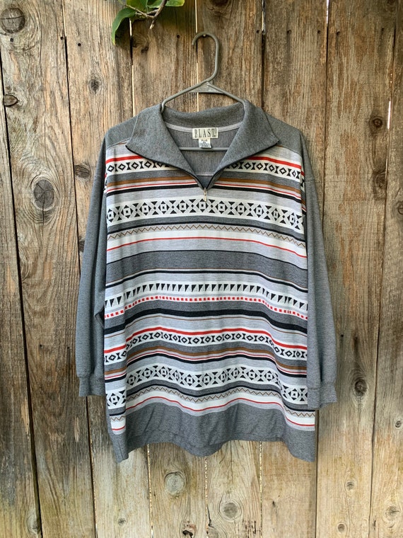 Vintage Mens Aztec Print 90s Shirt