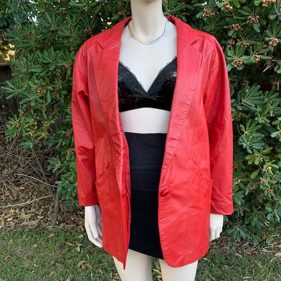 Vintage red leather jacket - Gem