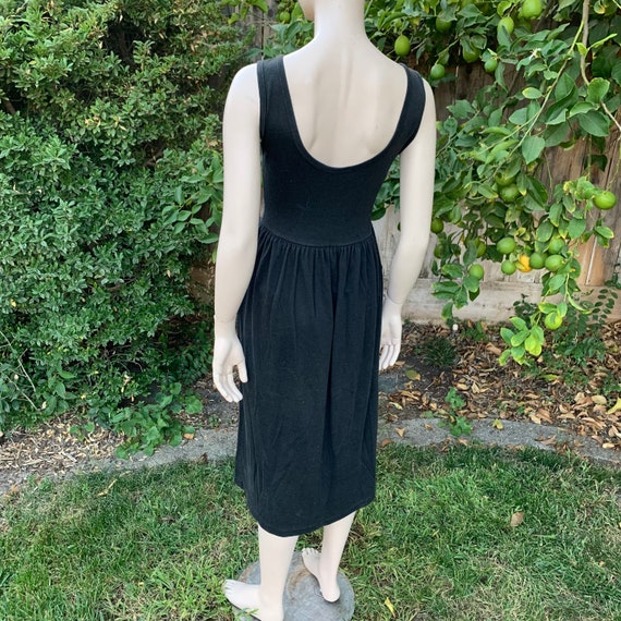 Vintage Black Sleeveless Cotton Dress - image 10