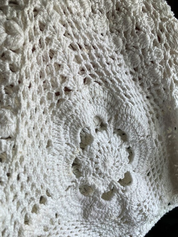 Vintage White Crochet Sweater - image 9