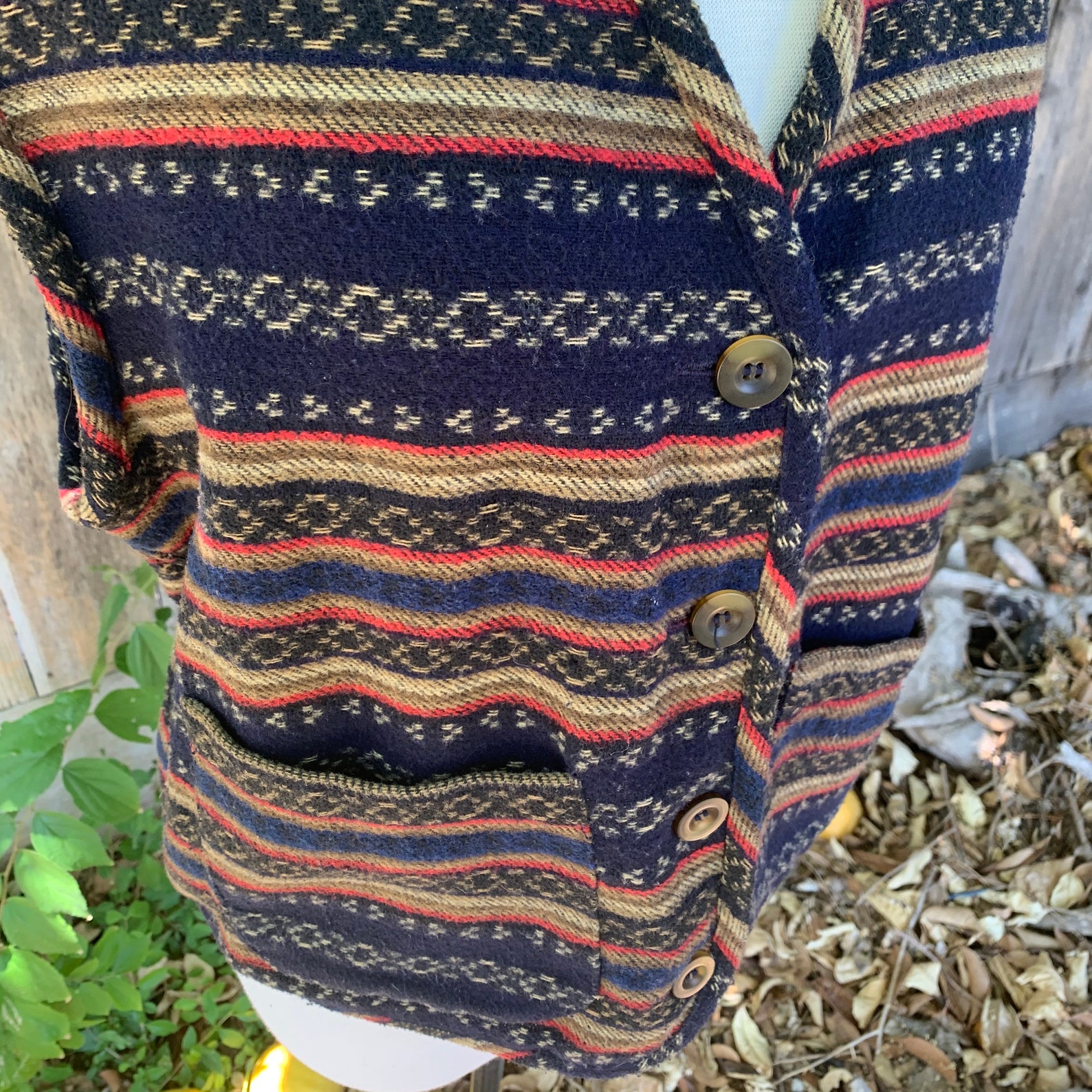 Vest Navajo Print Vintage Wool Blend - Etsy