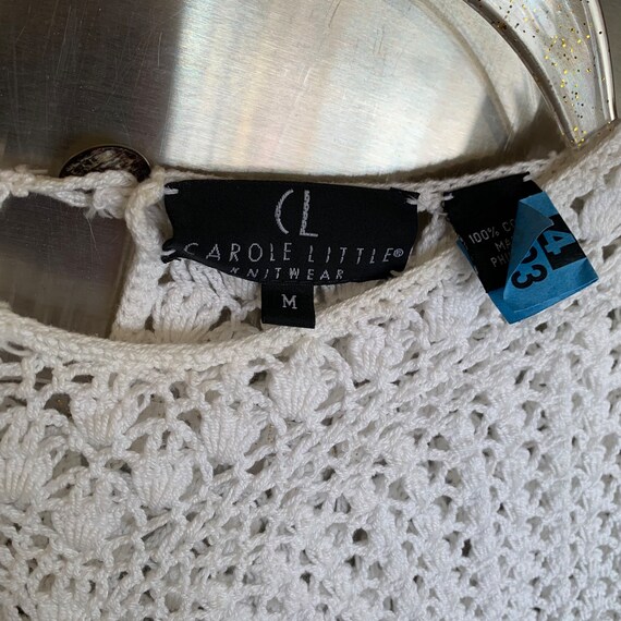 Vintage White Crochet Sweater - image 10